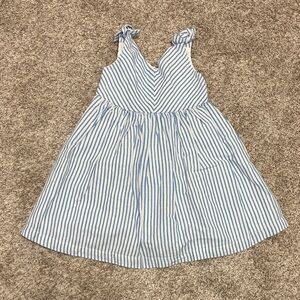 NEW Hope & Henry Blue and White Striped Kids Dress 18-24M